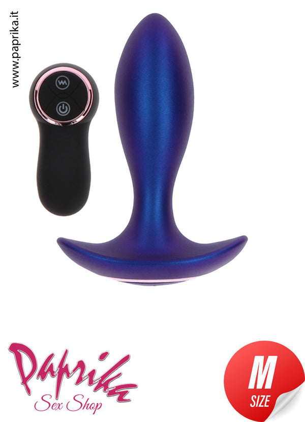 Plug Anale Vibrante Telecomandato 12 cm Ø 35 Silicone 21 Funzioni