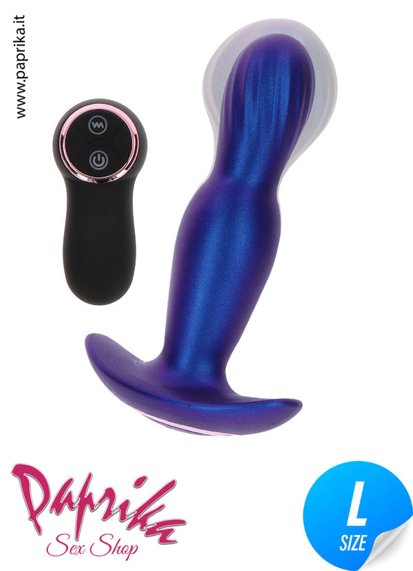 Plug Anale Gonfiabile Vibrante Telecomandato 13 cm Ø 40 Silicone