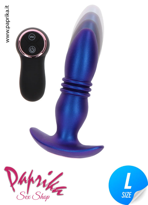 Plug Anale Su & Giù Vibrante Telecomandato 13/14 cm Ø 37 Silicone