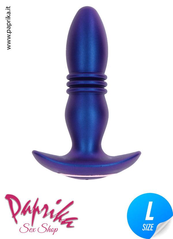 Plug Anale Su & Giù Vibrante Telecomandato 13/14 cm Ø 37 Silicone