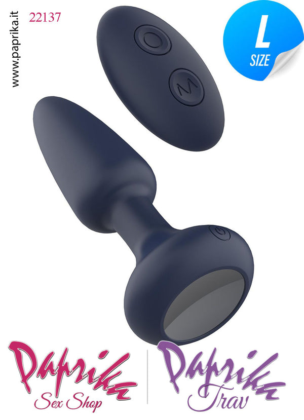 Plug Anale Vibrante Rotante Perle Telecomandato Silicone 14 cm Ø 39