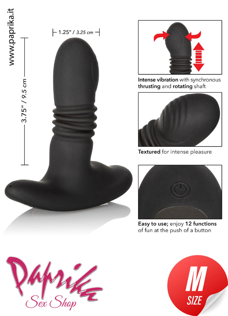 Plug Anale Unisex Su & Giù e Rotante 9/10 cm Ø 33 Silicone