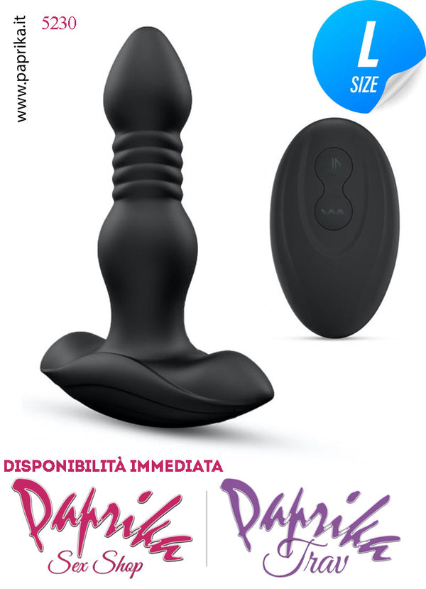 Plug Anale Su & Giù Vibrante Telecomandato 12/13 cm Ø 38 Silicone