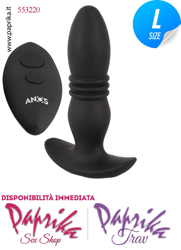 Plug Anale Su & Giù Vibrante Telecomandato 13/14 cm Ø 37 Silicone