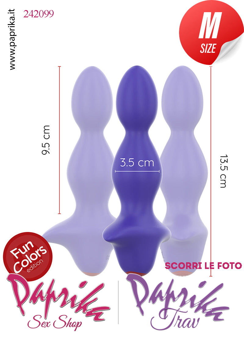 Plug Anale Vibrante Sagomato App Control Mondo 9 Velocità 11 cm Ø 35