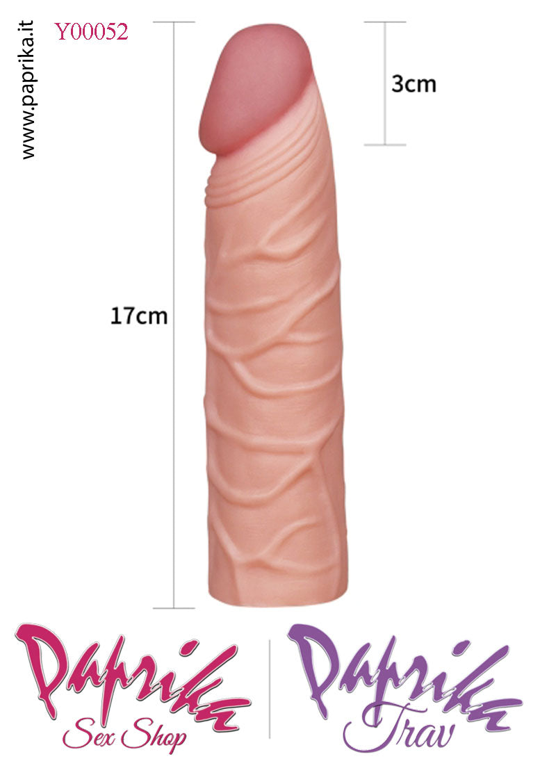 Prolunga Guaina Allungamento Pene 2.5 cm Tpe Morbido Venature Stimolanti