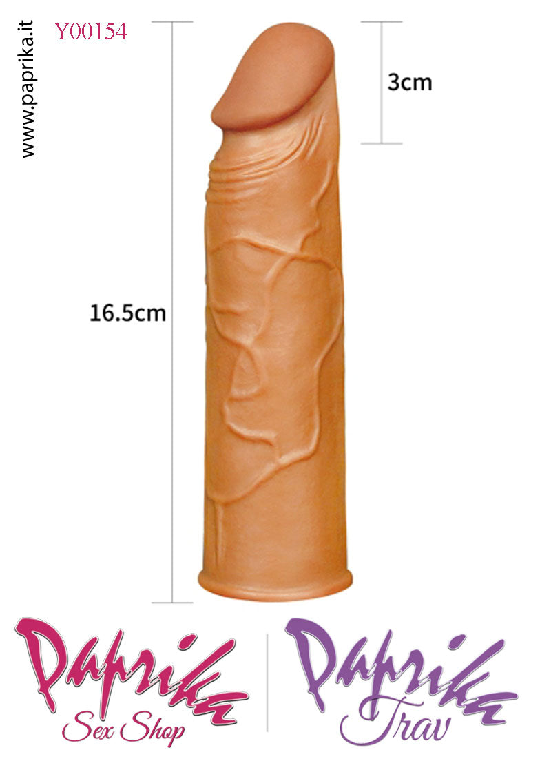 Prolunga Guaina Allungamento Pene 2.5 cm Tpe Morbido Venature Stimolanti