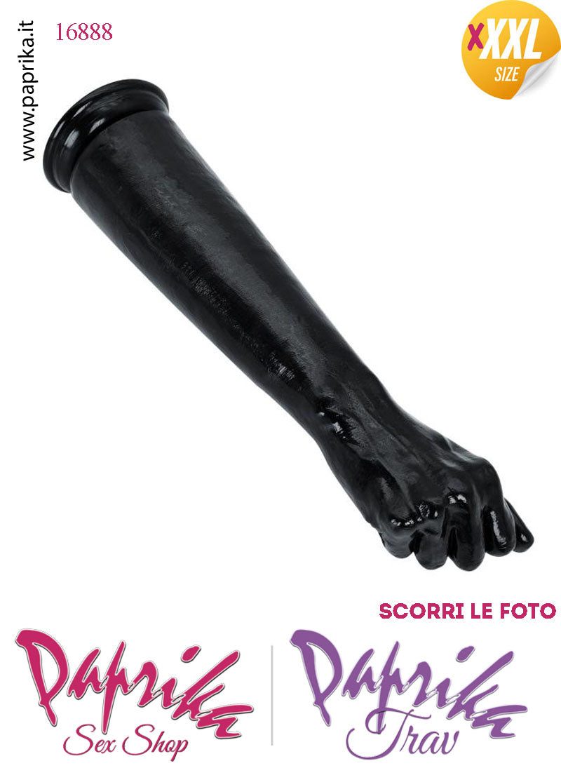 Pugno Mano Fisting XXXL 39 cm Ø 55/85 Unisex Pvc Non Vibrante Ventosa
