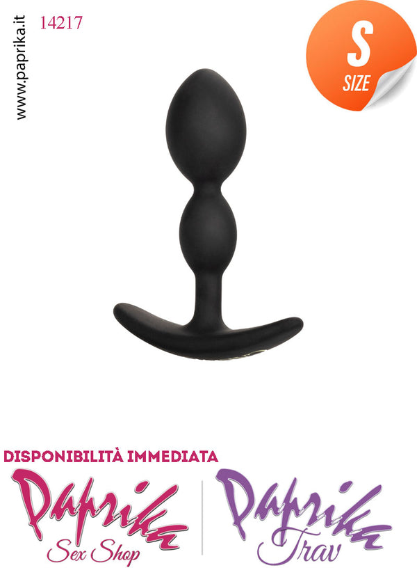 Plug Anale Piccolo Palline Silicone Non Vibrante 8 cm Ø 22 Base Curva