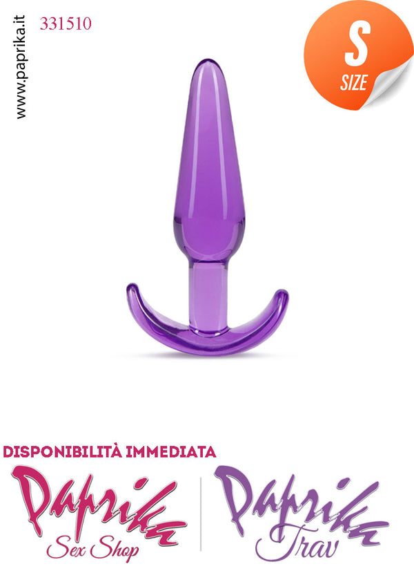 Plug Anale Piccolo Trasparente Tpe Non Vibrante 10 cm Ø 25 Base Curva