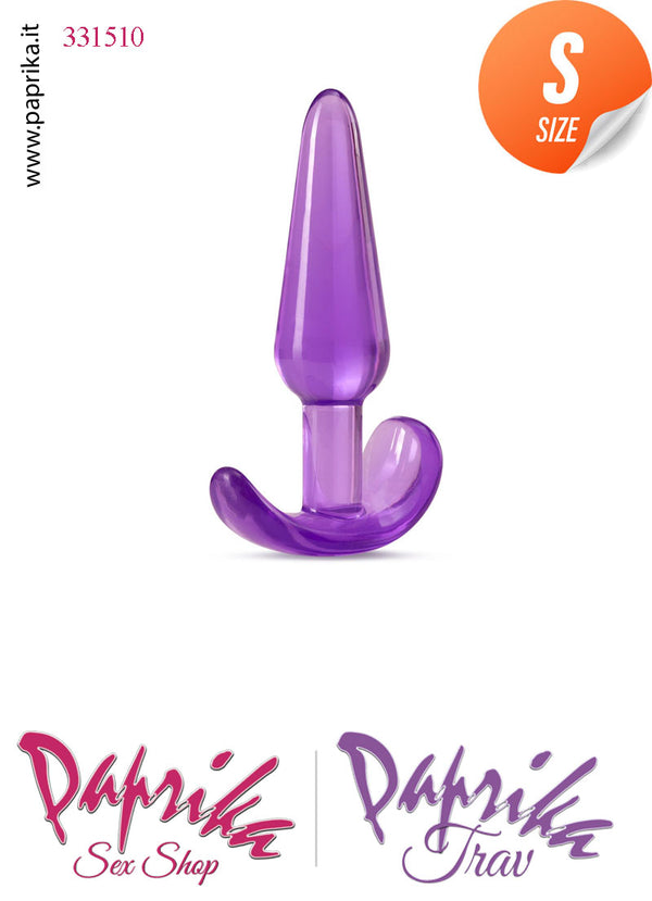 Plug Anale Piccolo Trasparente Tpe Non Vibrante 10 cm Ø 25 Base Curva