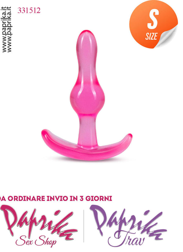 Plug Anale Piccolo Tpe Trasparente Non Vibrante 9 cm Ø 23 Base Curva