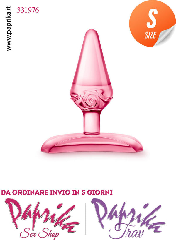 Plug Anale Piccolo Trasparente Tpe Non Vibrante 7 cm Ø 25 Base Rettangolare