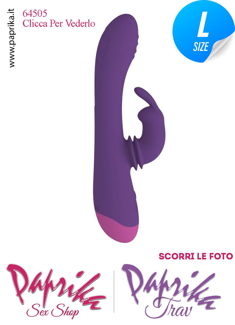 Rabbit Vibratore Silicone Clitoride Vagina 10 Velocità Ø 37 Coniglietto Rotante