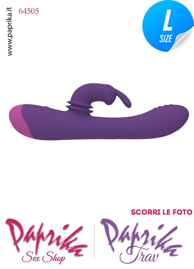 Rabbit Vibratore Silicone Clitoride Vagina 10 Velocità Ø 37 Coniglietto Rotante