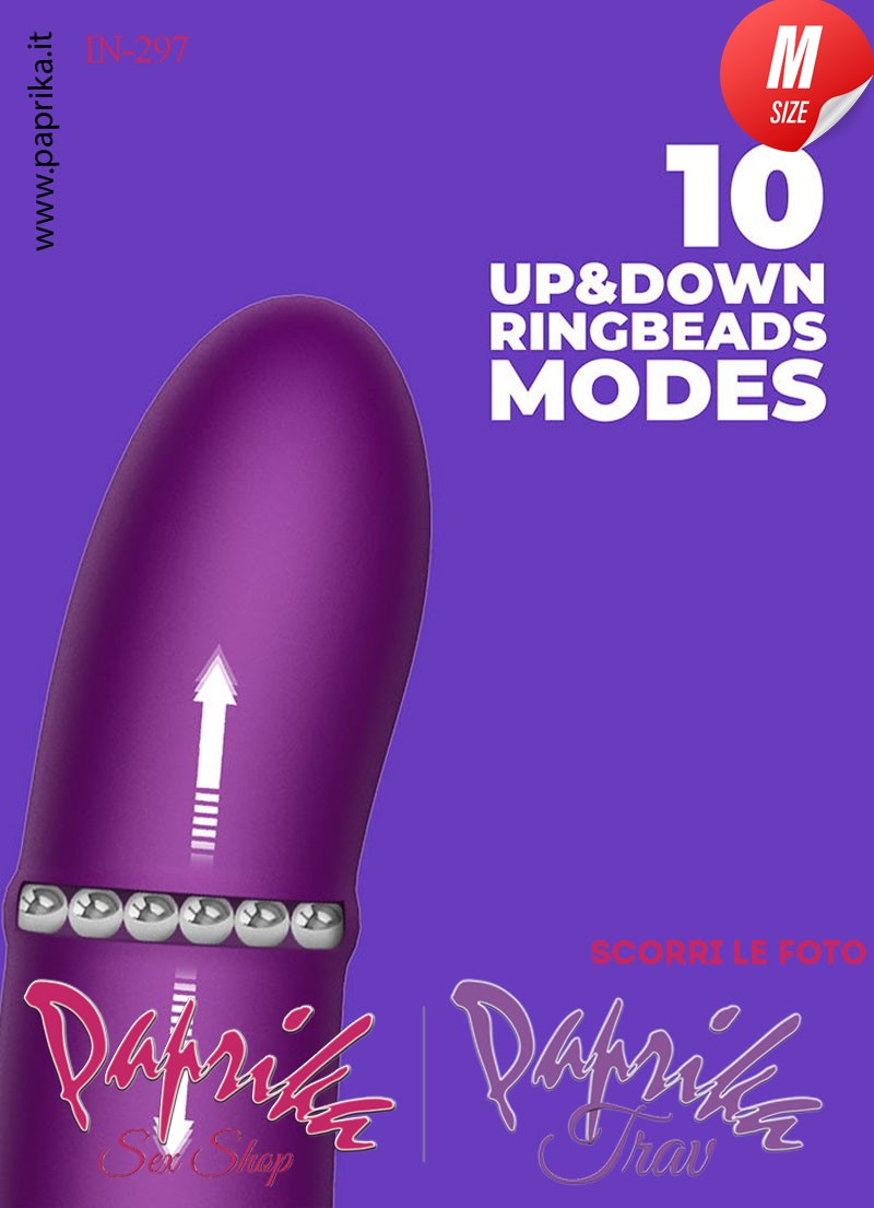 Rabbit Vibratore Vagina Anello Su & Giù Tocco Clitoride 10 Velocità App Control Ø 33