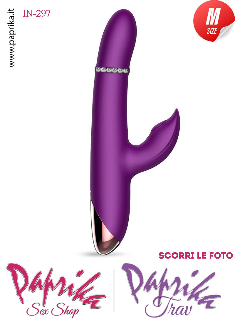 Rabbit Vibratore Vagina Anello Su & Giù Tocco Clitoride 10 Velocità App Control Ø 33