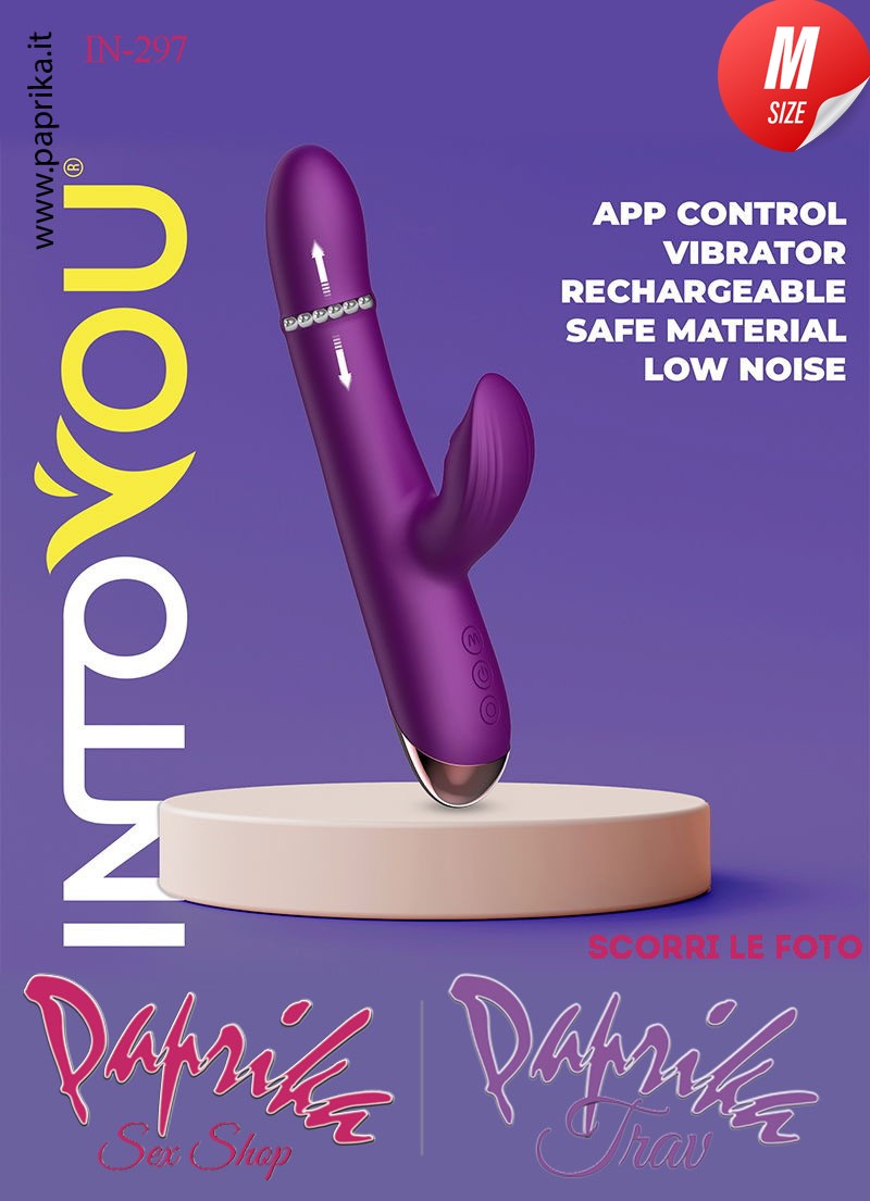 Rabbit Vibratore Vagina Anello Su & Giù Tocco Clitoride 10 Velocità App Control Ø 33