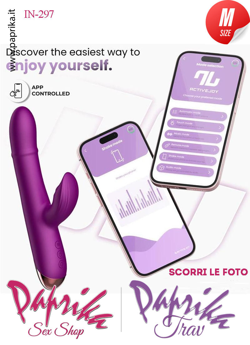 Rabbit Vibratore Vagina Anello Su & Giù Tocco Clitoride 10 Velocità App Control Ø 33