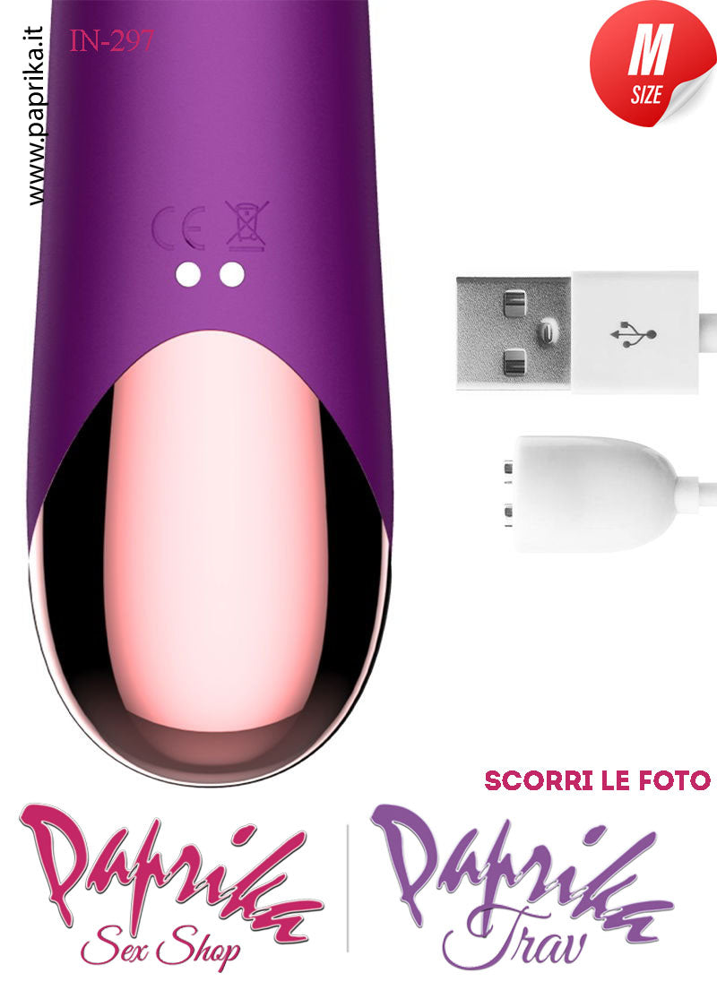 Rabbit Vibratore Vagina Anello Su & Giù Tocco Clitoride 10 Velocità App Control Ø 33