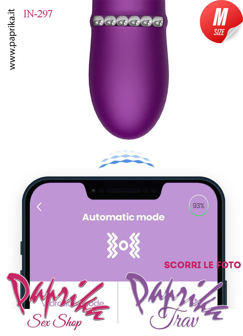 Rabbit Vibratore Vagina Anello Su & Giù Tocco Clitoride 10 Velocità App Control Ø 33