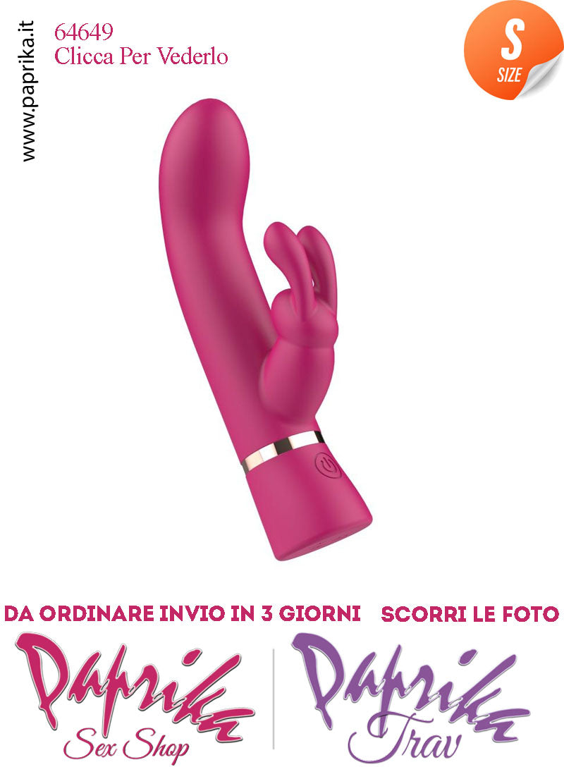 Rabbit Silicone Fucsia Vibrante Small Punto G 10 Funzioni 8/13 cm Ø 26