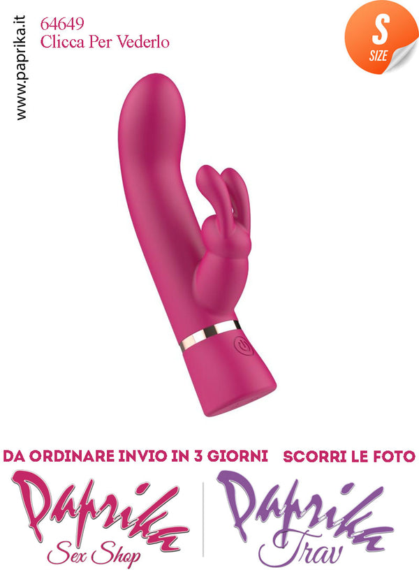 Rabbit Silicone Fucsia Vibrante Small Punto G 10 Funzioni 8/13 cm Ø 26