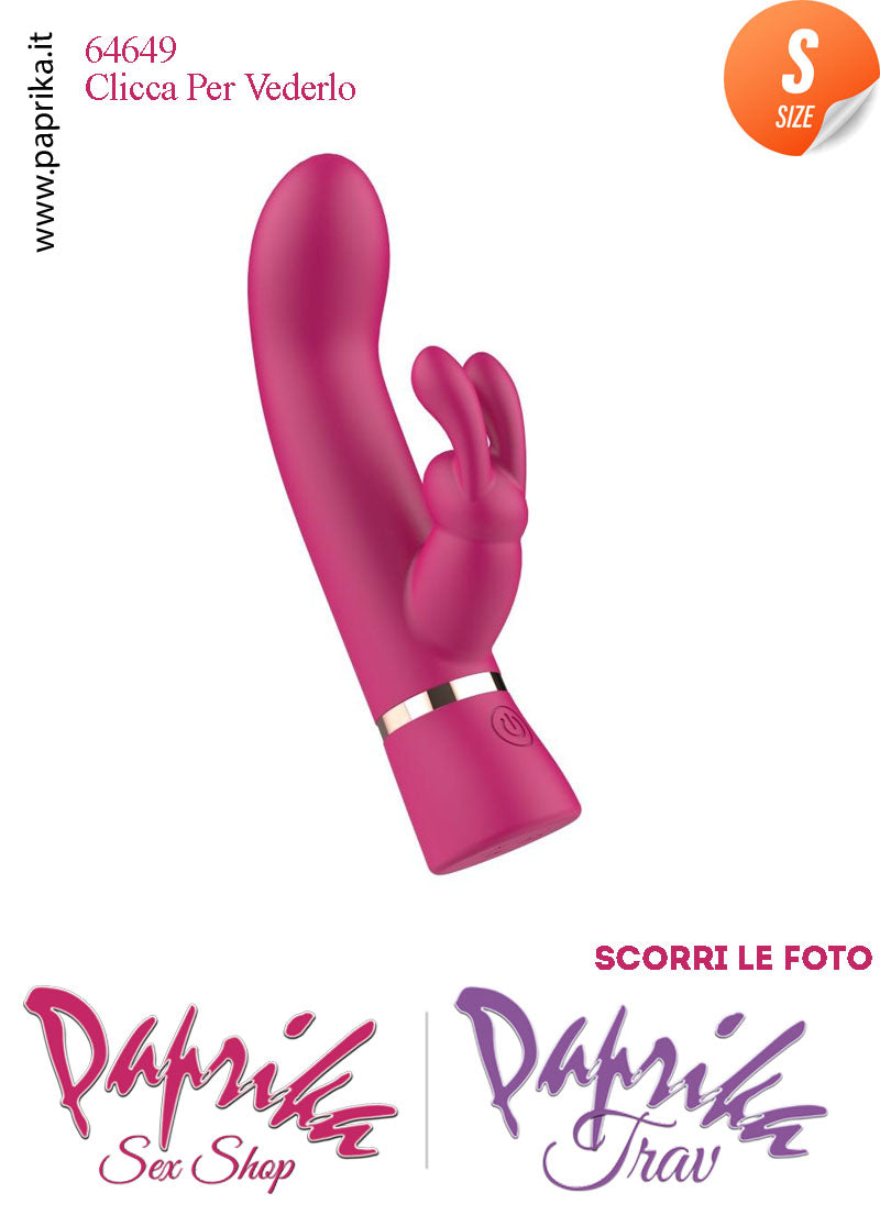 Rabbit Silicone Fucsia Vibrante Small Punto G 10 Funzioni 8/13 cm Ø 26