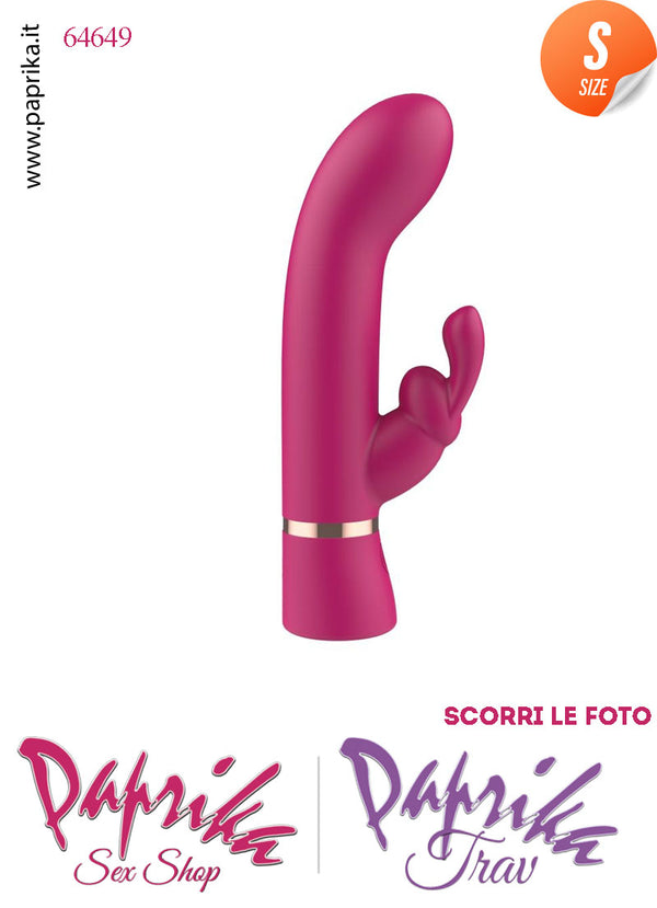 Rabbit Silicone Fucsia Vibrante Small Punto G 10 Funzioni 8/13 cm Ø 26