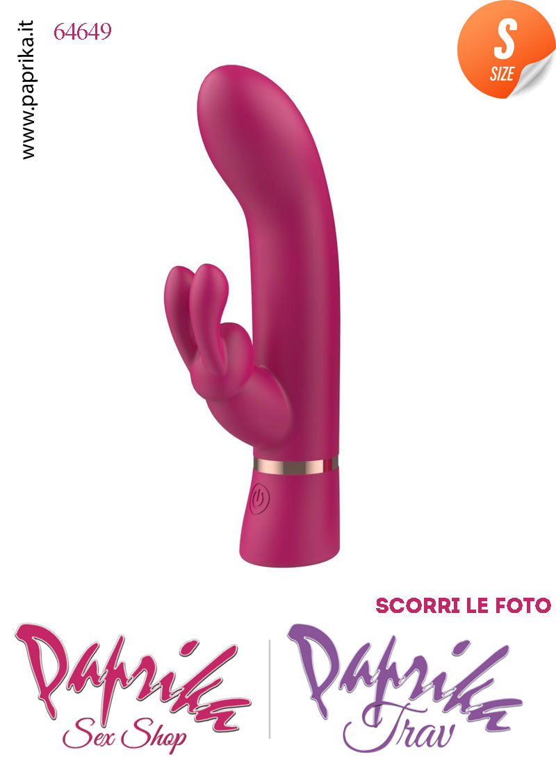 Rabbit Silicone Fucsia Vibrante Small Punto G 10 Funzioni 8/13 cm Ø 26