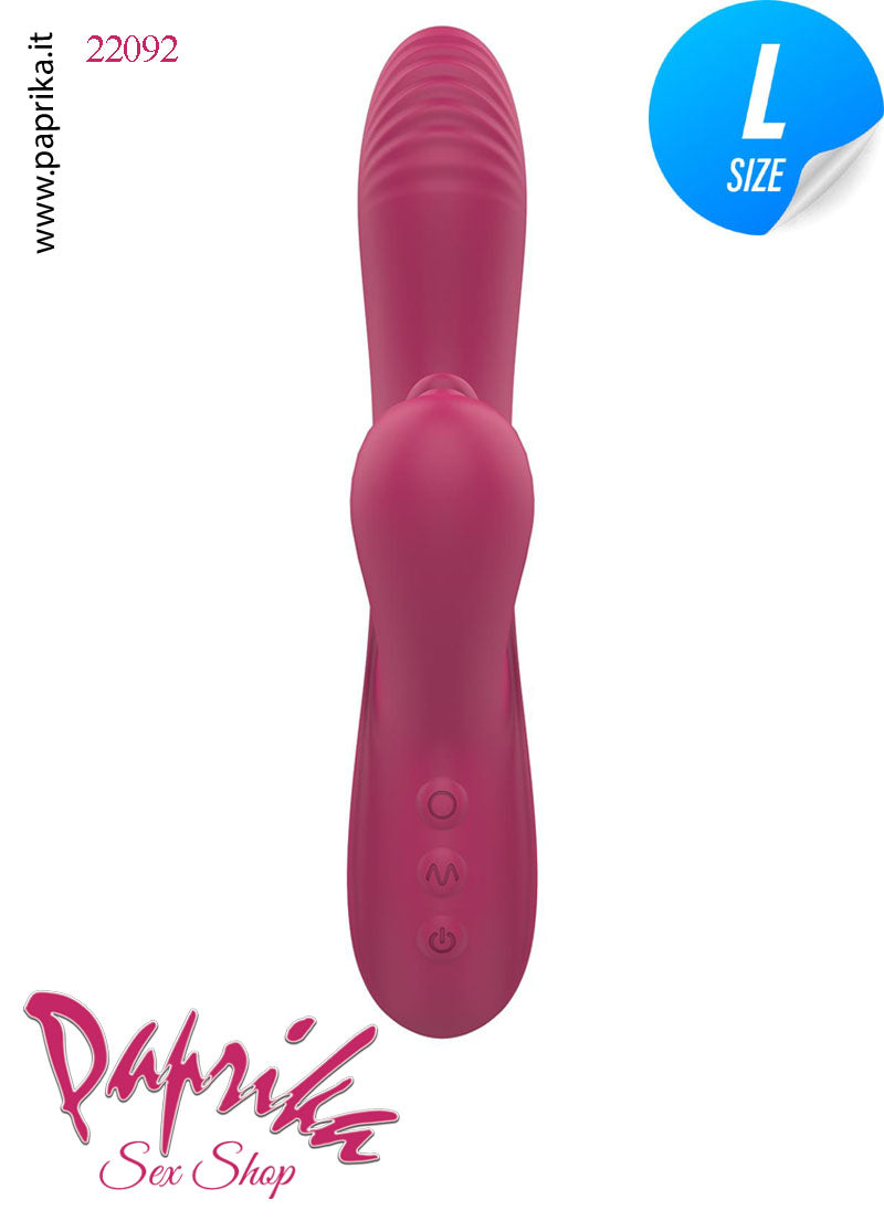 Rabbit Vibratore Vaginale Punto G Tocco Tapping Clitoride Silicone G 23 cm Ø 28