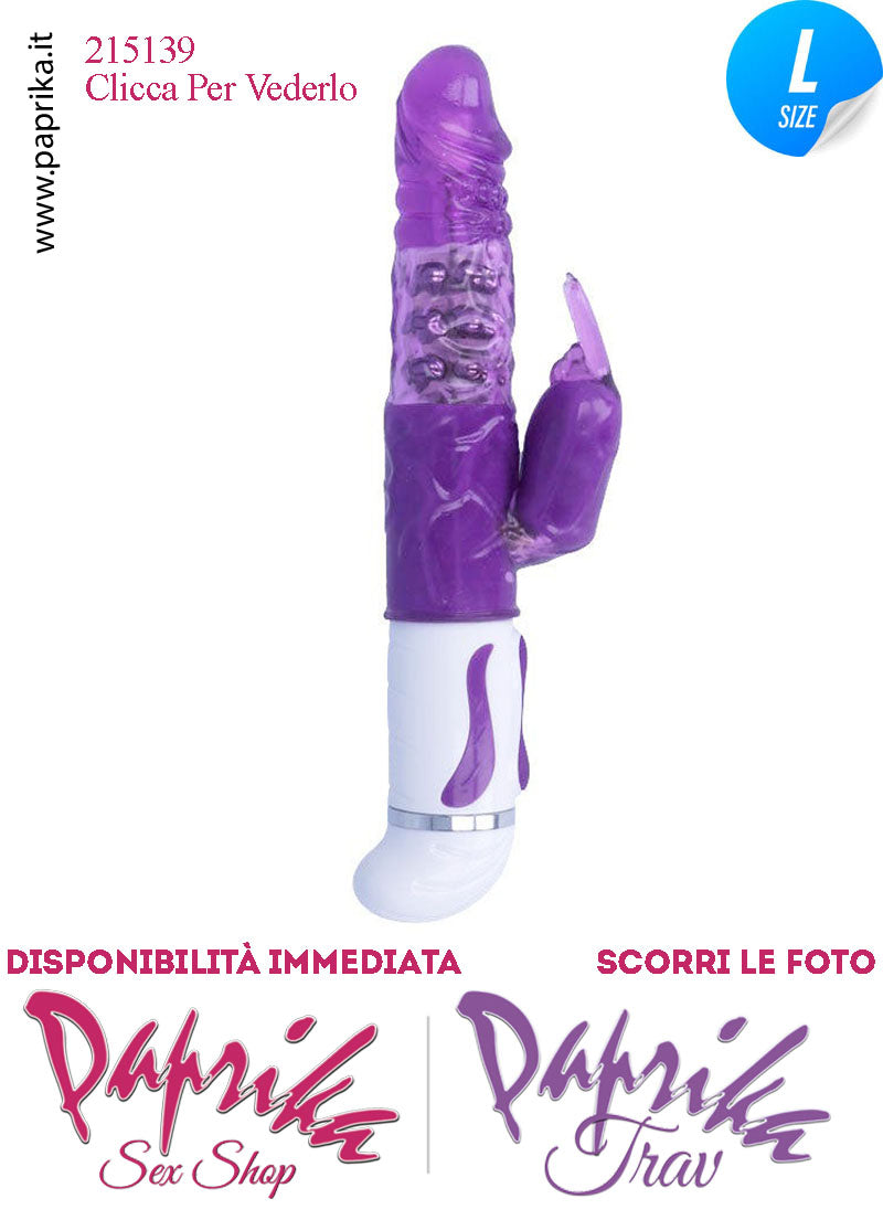 Rabbit Vibratore Clitoride Vagina Rotante Perle 12 + 4 Velocità 13/26 cm Ø 37