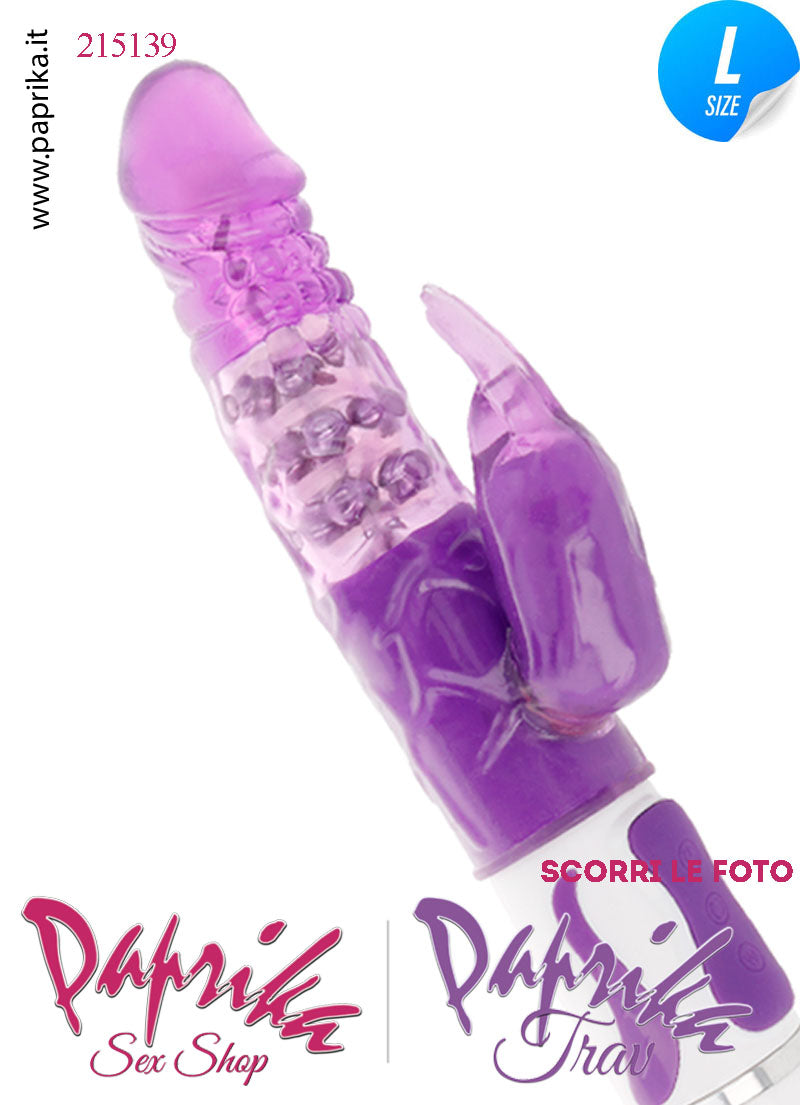 Rabbit Vibratore Clitoride Vagina Rotante Perle 12 + 4 Velocità 13/26 cm Ø 37