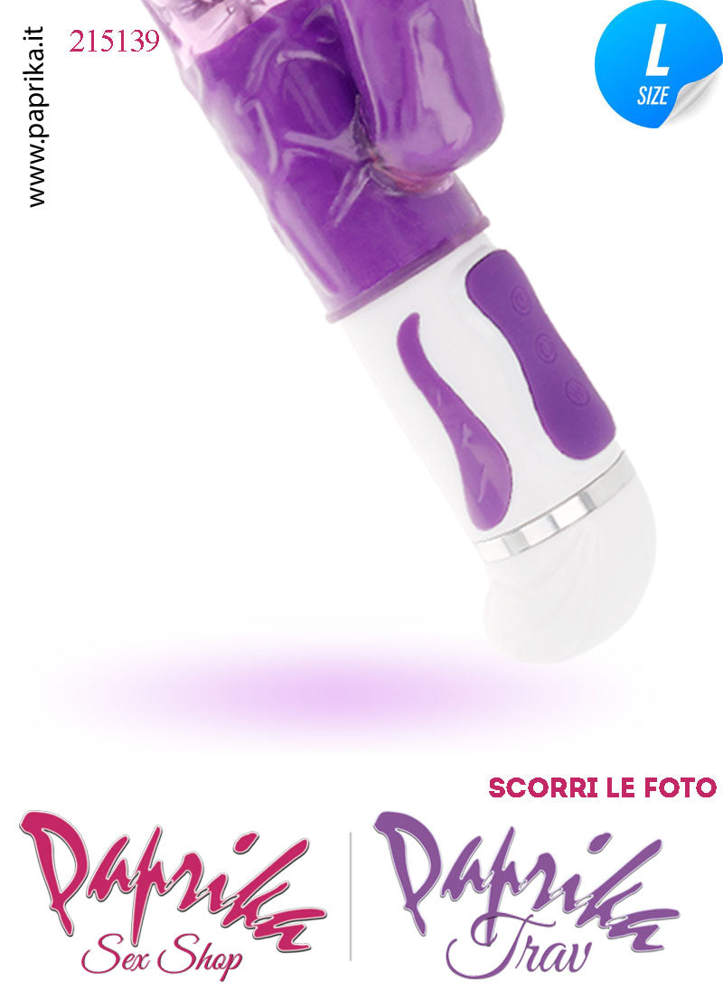 Rabbit Vibratore Clitoride Vagina Rotante Perle 12 + 4 Velocità 13/26 cm Ø 37