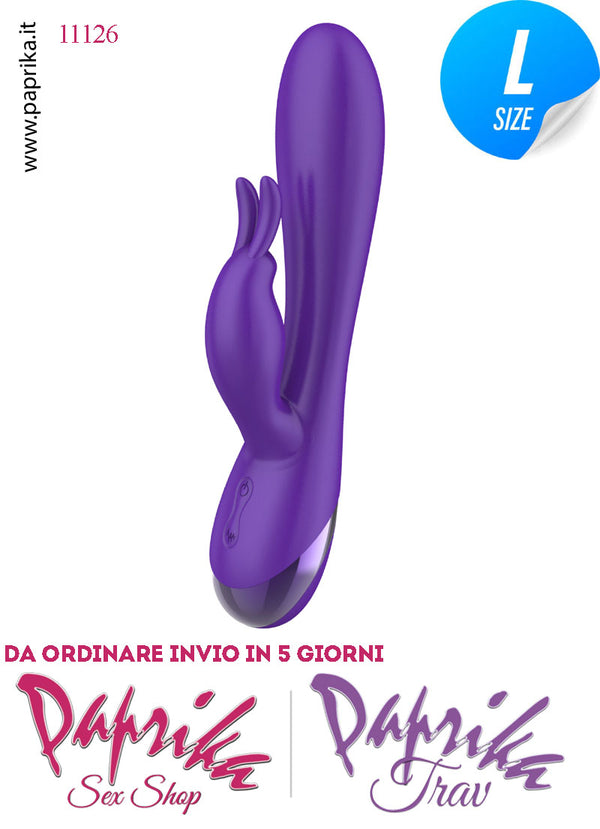 Rabbit Coniglietto Vibratore Silicone Clitoride Vagina 7 + 3 Velocità Ø 35 Punto G