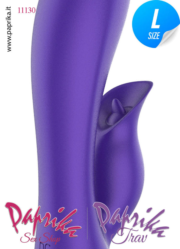 Rabbit Vibratore Silicone Clitoride + Lingua Vagina 7 + 3 Velocità Ø 35 Punto G