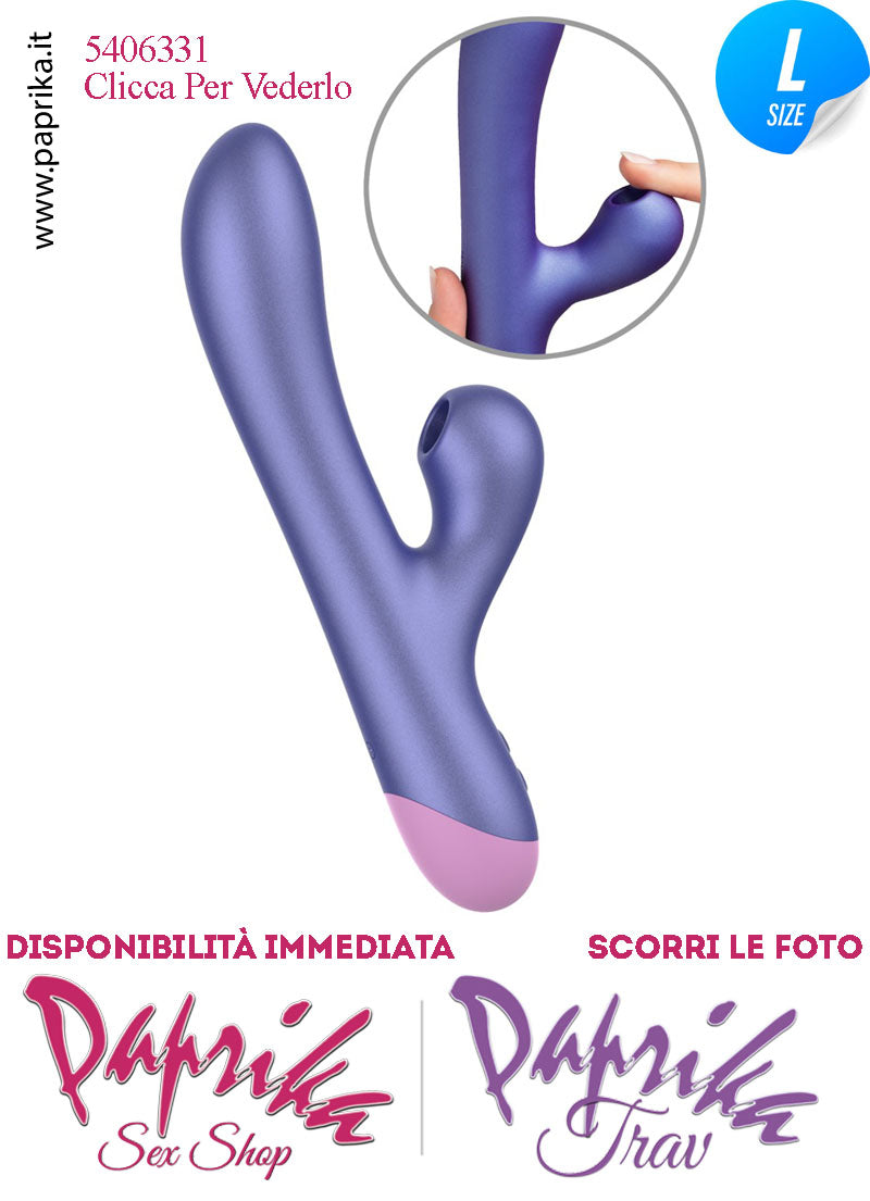 Rabbit Vibratore 10 Velocità Succhia Clitoride 5 Velocità Ø 37 Stimolazioni Separabili