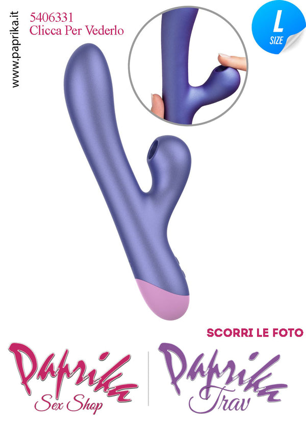 Rabbit Vibratore 10 Velocità Succhia Clitoride 5 Velocità Ø 37 Stimolazioni Separabili