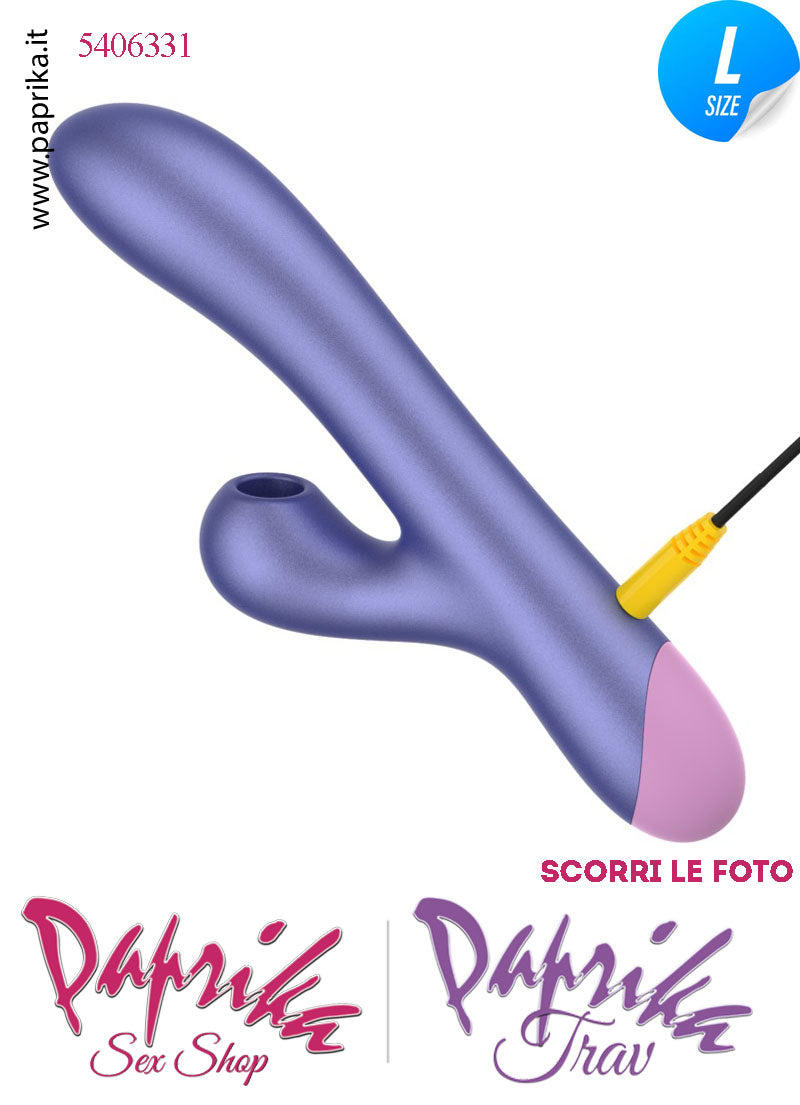 Rabbit Vibratore 10 Velocità Succhia Clitoride 5 Velocità Ø 37 Stimolazioni Separabili