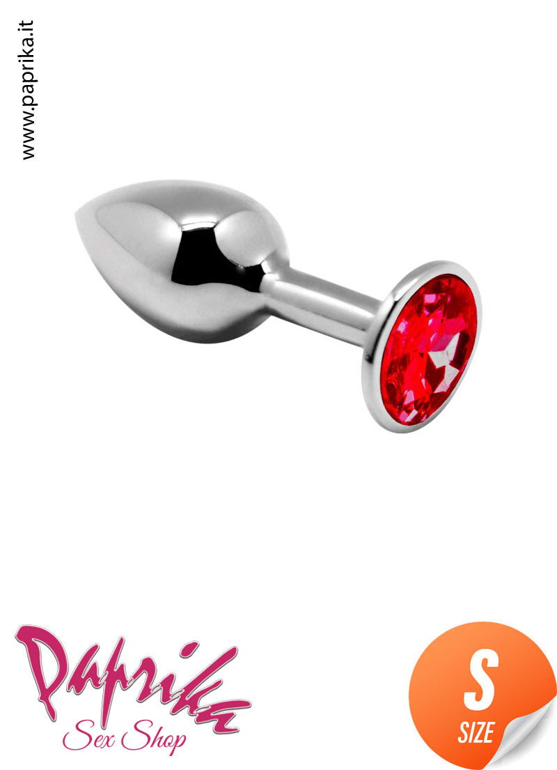 Rosebud Plug Anale Alluminio Gioiello Prismatico Rosso 3 Misure