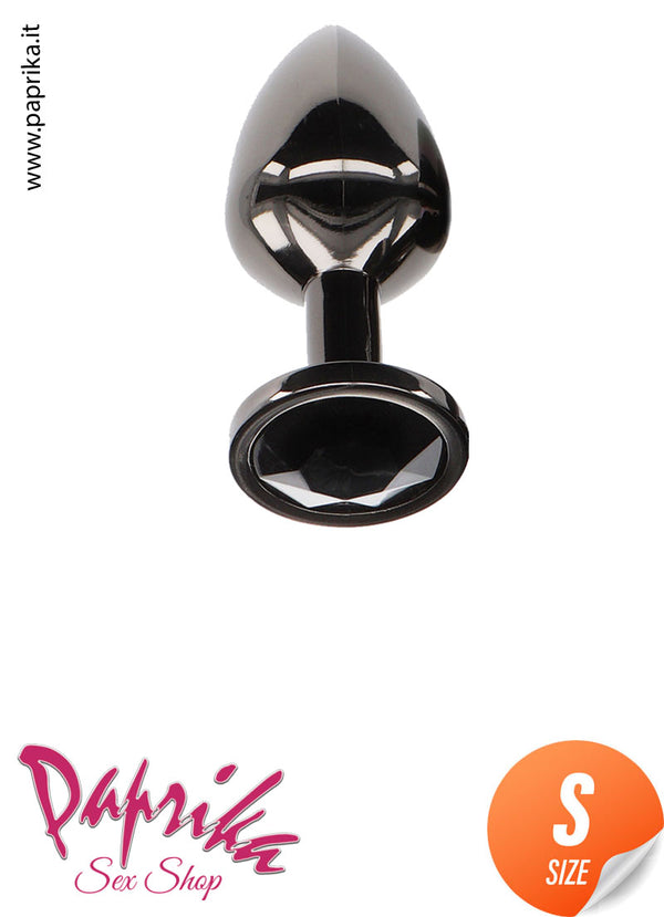 Rosebud Plug Anale Unisex Alluminio Gioiello Nero 3 Misure