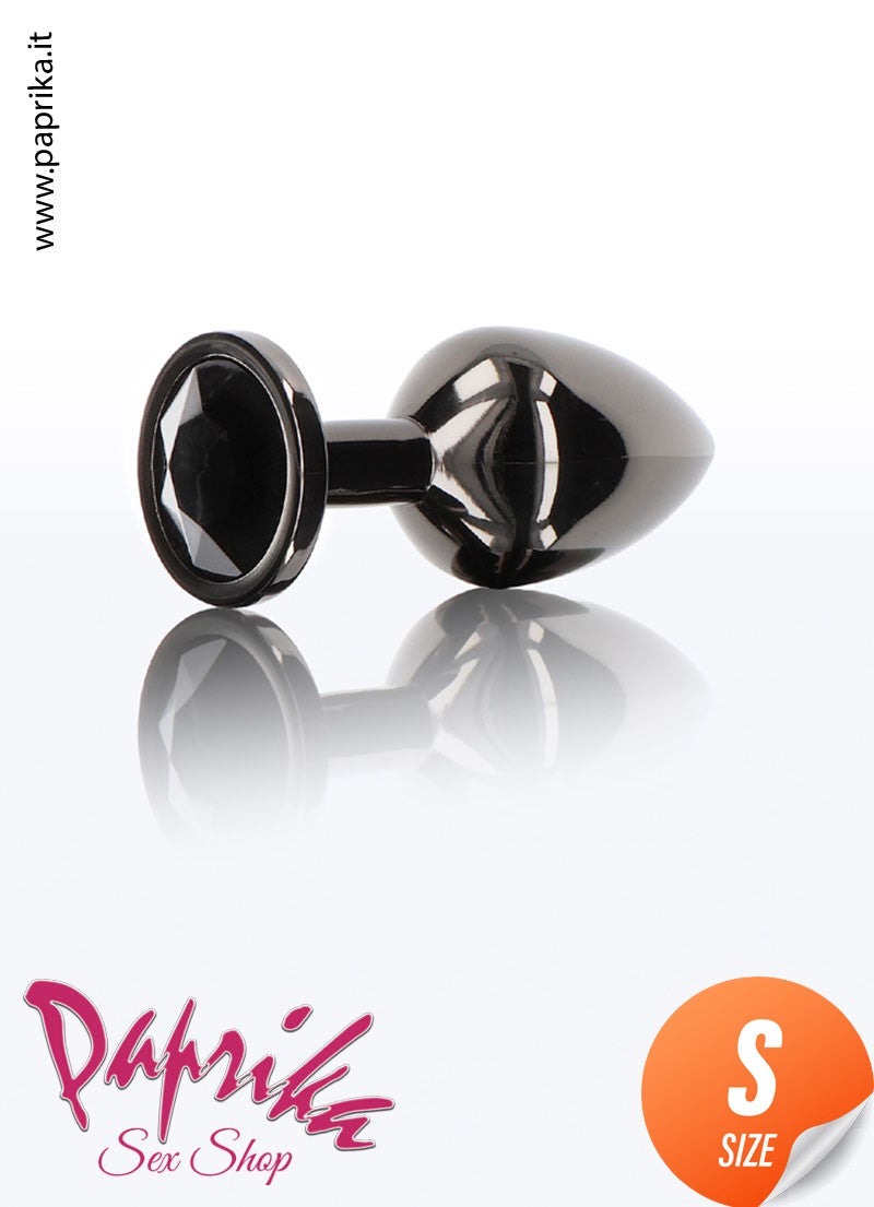 Rosebud Plug Anale Unisex Alluminio Gioiello Nero 3 Misure