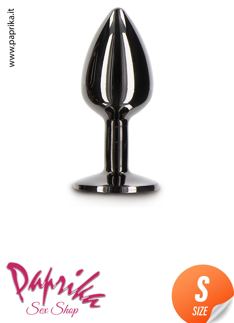 Rosebud Plug Anale Unisex Alluminio Gioiello Nero 3 Misure