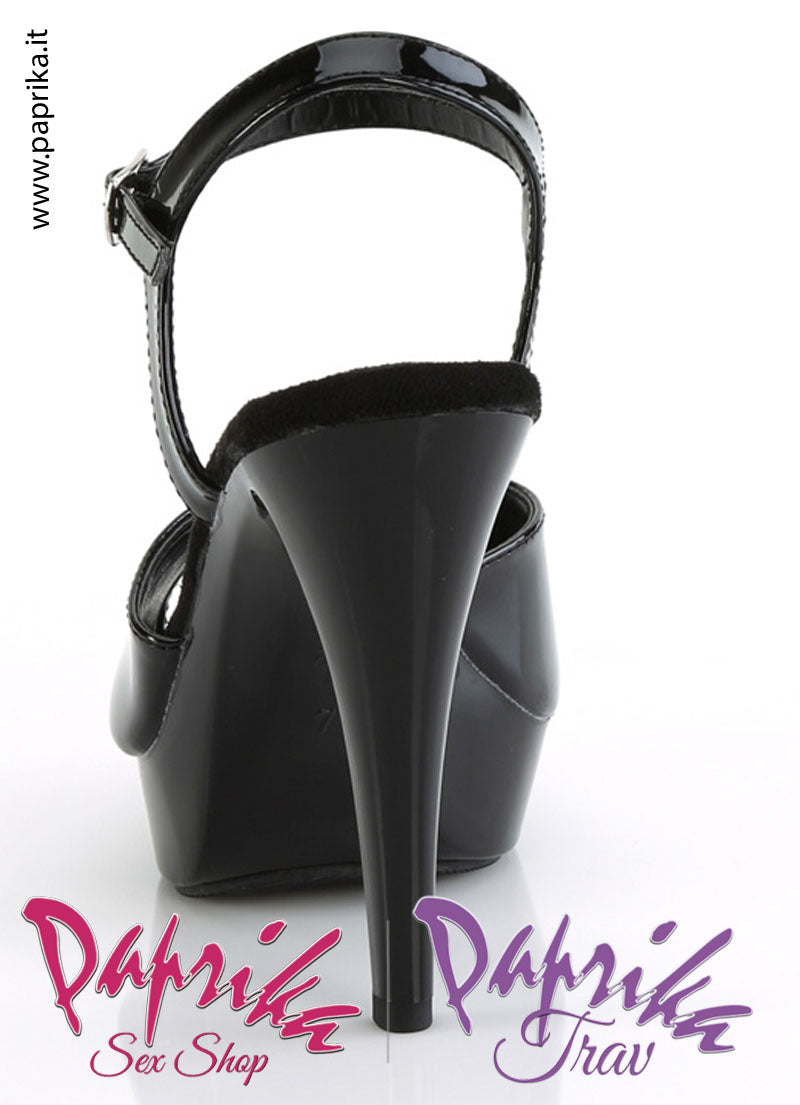 Sandali Sexy Vernice Lucida Tacco 12.7 Zeppa 2.5 Cinturino