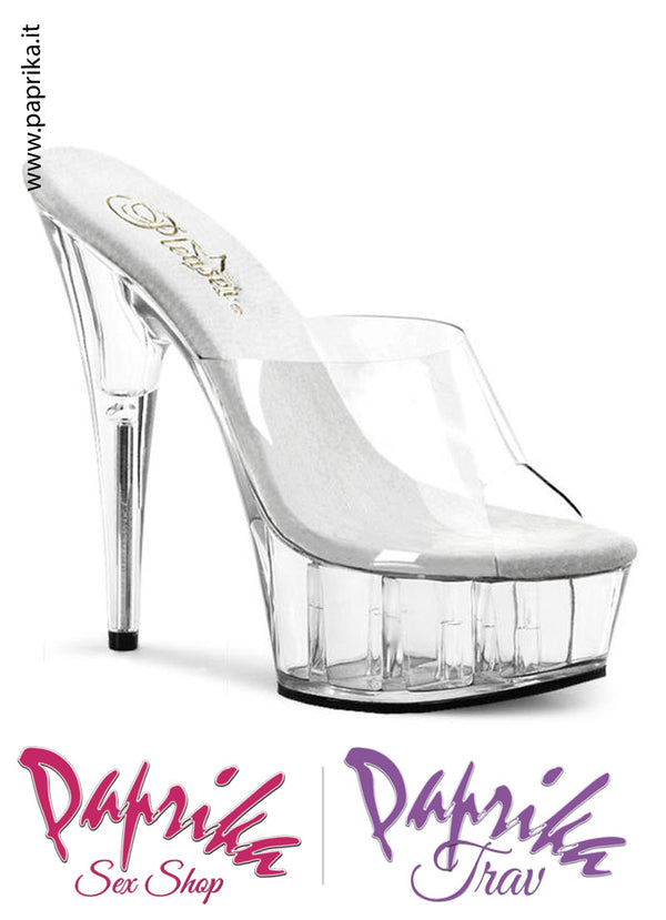 Sandali Sexy Trasparente Tacco Spillo 15.2 Zeppa 4.5
