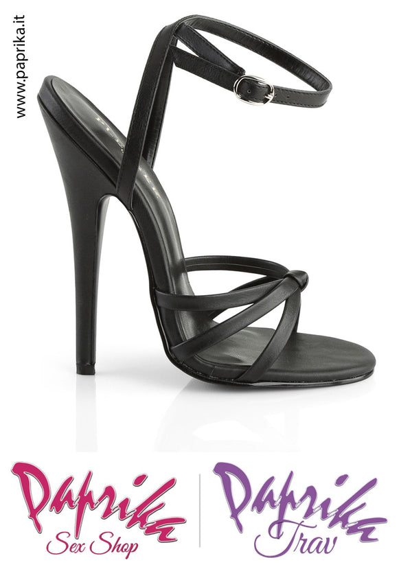 Sandali Sexy EcoPelle Tacco Spillo 15.2 Senza Zeppa Cinturino