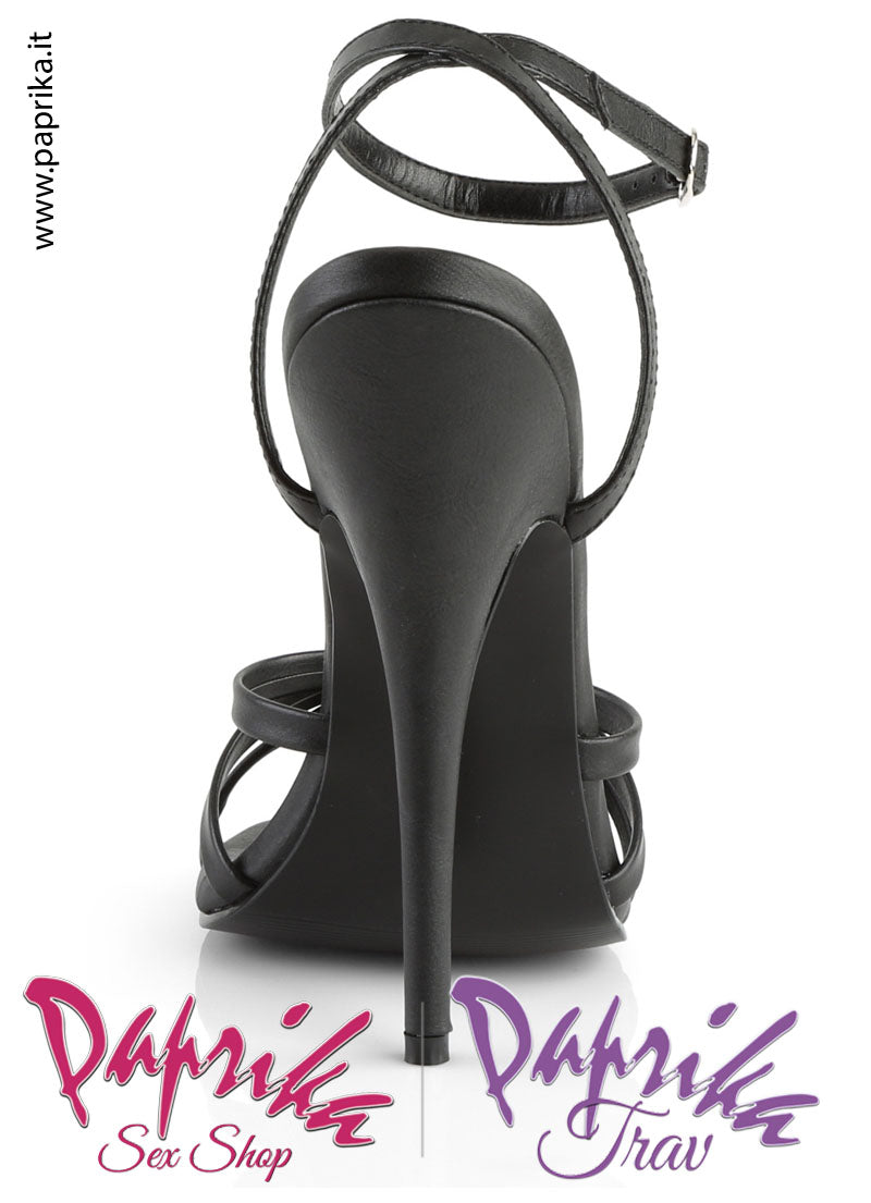 Sandali Sexy EcoPelle Tacco Spillo 15.2 Senza Zeppa Cinturino