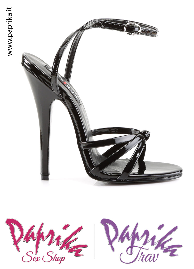 Sandali Sexy Vernice Lucida Tacco Spillo 15.2 Senza Zeppa Cinturino