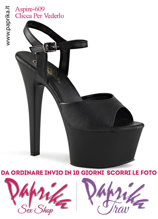 Sandali Sexy Tacco Medio EcoPelle Opaca Lucida Nera 15.2 Zeppa 5.7 Cinturino