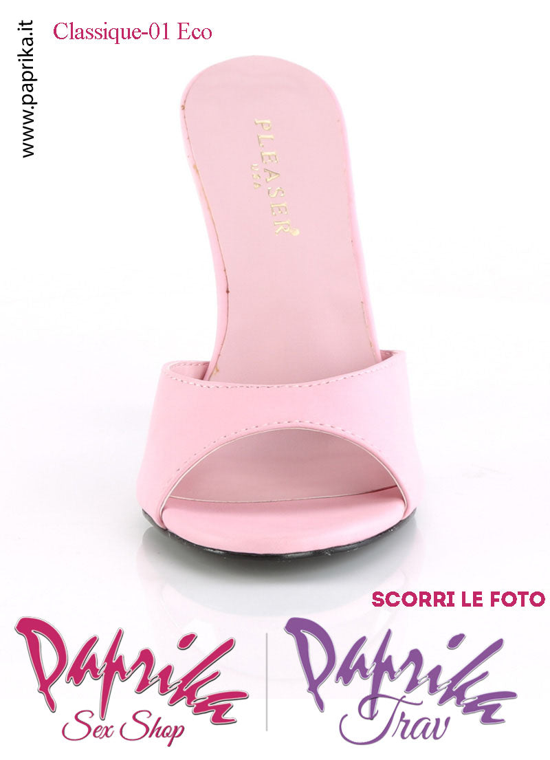 Sandali Sexy Ecopelle Opaca Rosa Tacco 10.2 Senza Plateau Anteriore